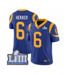 Youth Nike Los Angeles Rams #6 Johnny Hekker Royal Blue Alternate Vapor Untouchable Limited Player Super Bowl LIII Bound NFL Jersey
