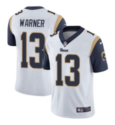 Men's Nike Los Angeles Rams #13 Kurt Warner White Vapor Untouchable Limited Player NFL Jersey