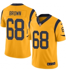 Youth Nike Los Angeles Rams #68 Jamon Brown Limited Gold Rush Vapor Untouchable NFL Jersey