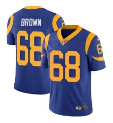 Youth Nike Los Angeles Rams #68 Jamon Brown Royal Blue Alternate Vapor Untouchable Limited Player NFL Jersey