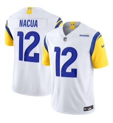 Women's Los Angeles Rams #12 Puka Nacua White 2024 F.U.S.E. Vapor Untouchable Stitched Jersey(Run Small)