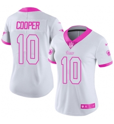 Women's Nike Los Angeles Rams #10 Pharoh Cooper Limited White/Pink Rush Fashion NFL Jersey