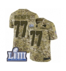 Men's Nike Los Angeles Rams #77 Andrew Whitworth Limited Camo 2018 Salute to Service Super Bowl LIII Bound NFL Jersey