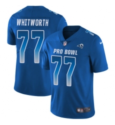 Women's Nike Los Angeles Rams #77 Andrew Whitworth Limited Royal Blue 2018 Pro Bowl NFL Jersey