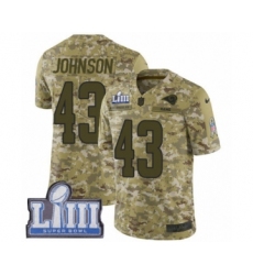 Men's Nike Los Angeles Rams #43 John Johnson Limited Camo 2018 Salute to Service Super Bowl LIII Bound NFL Jersey