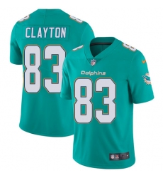 Youth Nike Miami Dolphins #83 Mark Clayton Aqua Green Team Color Vapor Untouchable Limited Player NFL Jersey