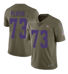 Youth Nike Minnesota Vikings #73 Sharrif Floyd Limited Olive 2017 Salute to Service NFL Jersey