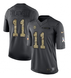 Youth Nike Minnesota Vikings #11 Laquon Treadwell Limited Black 2016 Salute to Service NFL Jersey