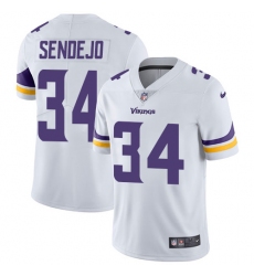 Men's Nike Minnesota Vikings #34 Andrew Sendejo White Vapor Untouchable Limited Player NFL Jersey