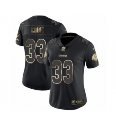 Women's Minnesota Vikings #33 Dalvin Cook Black Gold Vapor Untouchable Limited Football Jersey