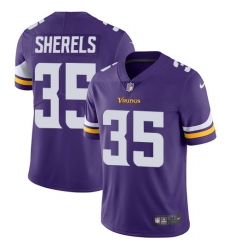 Youth Nike Minnesota Vikings #35 Marcus Sherels Purple Team Color Vapor Untouchable Limited Player NFL Jersey