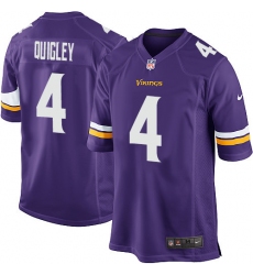Men's Nike Minnesota Vikings #4 Ryan Quigley Game Purple Team Color NFL Jersey