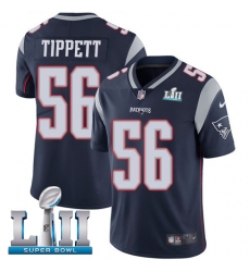 Youth Nike New England Patriots #56 Andre Tippett Navy Blue Team Color Vapor Untouchable Limited Player Super Bowl LII NFL Jersey