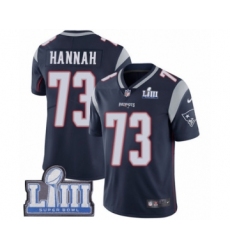 Youth Nike New England Patriots #73 John Hannah Navy Blue Team Color Vapor Untouchable Limited Player Super Bowl LIII Bound NFL Jersey