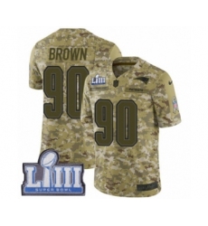 Youth Nike New England Patriots #90 Malcom Brown Limited Camo 2018 Salute to Service Super Bowl LIII Bound NFL Jersey