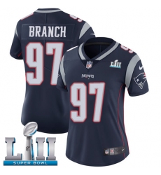 Women's Nike New England Patriots #97 Alan Branch Navy Blue Team Color Vapor Untouchable Limited Player Super Bowl LII NFL Jersey
