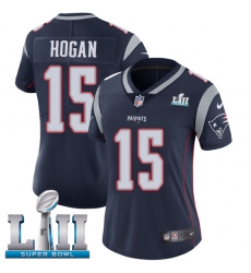 Women's Nike New England Patriots #15 Chris Hogan Navy Blue Team Color Vapor Untouchable Limited Player Super Bowl LII NFL Jersey