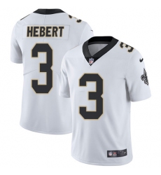 Youth Nike New Orleans Saints #3 Bobby Hebert White Vapor Untouchable Limited Player NFL Jersey