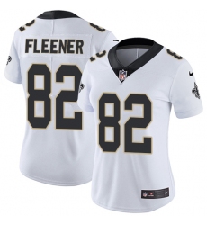 Women's Nike New Orleans Saints #82 Coby Fleener White Vapor Untouchable Limited Player NFL Jersey
