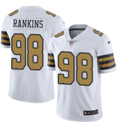Youth Nike New Orleans Saints #98 Sheldon Rankins Limited White Rush Vapor Untouchable NFL Jersey