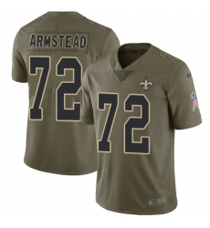 Youth Nike New Orleans Saints #72 Terron Armstead Limited Olive 2017 Salute to Service NFL Jersey