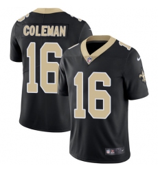 Men's Nike New Orleans Saints #16 Brandon Coleman Black Team Color Vapor Untouchable Limited Player NFL Jersey