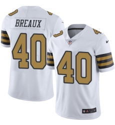Youth Nike New Orleans Saints #40 Delvin Breaux Limited White Rush Vapor Untouchable NFL Jersey