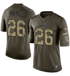 Men's Nike New York Jets #26 Marcus Maye Elite Green Salute to Service NFL Jersey