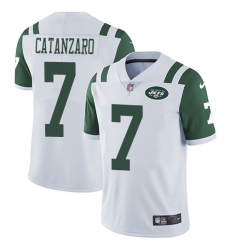 Men's Nike New York Jets #7 Chandler Catanzaro White Vapor Untouchable Limited Player NFL Jersey