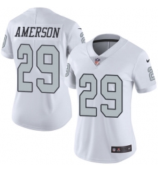 Women's Nike Oakland Raiders #29 David Amerson Limited White Rush Vapor Untouchable NFL Jersey