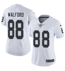 Women's Nike Oakland Raiders #88 Clive Walford White Vapor Untouchable Limited Player NFL Jersey