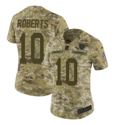 Women's Nike Oakland Raiders #10 Seth Roberts Limited Camo 2018 Salute to Service NFL Jersey