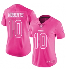 Women's Nike Oakland Raiders #10 Seth Roberts Limited Pink Rush Fashion NFL Jersey