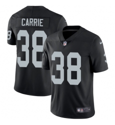 Men's Nike Oakland Raiders #38 T.J. Carrie Black Team Color Vapor Untouchable Limited Player NFL Jersey