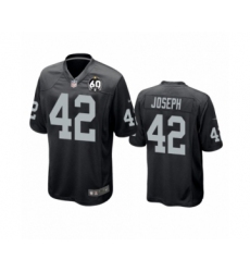 Youth Oakland Raiders #42 Karl Joseph Game Black 60th Anniversary Team Color Football Jersey