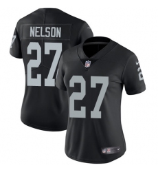 Women's Nike Oakland Raiders #27 Reggie Nelson Black Team Color Vapor Untouchable Limited Player NFL Jersey