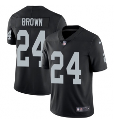 Youth Nike Oakland Raiders #24 Willie Brown Black Team Color Vapor Untouchable Limited Player NFL Jersey