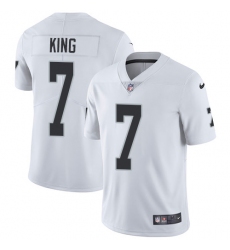 Men's Nike Oakland Raiders #7 Marquette King White Vapor Untouchable Limited Player NFL Jersey