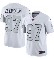 Men's Nike Oakland Raiders #97 Mario Edwards Jr Limited White Rush Vapor Untouchable NFL Jersey