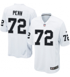Men's Nike Oakland Raiders #72 Donald Penn Game White NFL Jersey