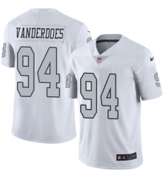 Youth Nike Oakland Raiders #94 Eddie Vanderdoes Limited White Rush Vapor Untouchable NFL Jersey