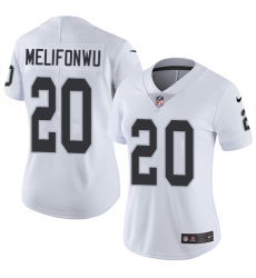 Women's Nike Oakland Raiders #20 Obi Melifonwu White Vapor Untouchable Limited Player NFL Jersey