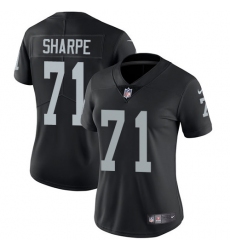 Women's Nike Oakland Raiders #71 David Sharpe Black Team Color Vapor Untouchable Limited Player NFL Jersey