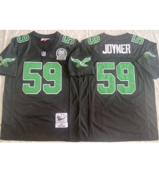 Men's Philadelphia Eagles #59 Seth Joyner Black Throwback Stitched Football Jersey