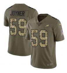 Youth Nike Philadelphia Eagles #59 Seth Joyner Limited Olive/Camo 2017 Salute to Service NFL Jersey