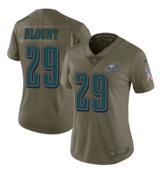 Women's Nike Philadelphia Eagles #29 LeGarrette Blount Limited Olive 2017 Salute to Service NFL Jersey