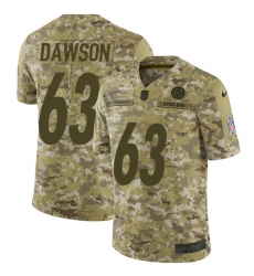 Men's Nike Pittsburgh Steelers #63 Dermontti Dawson Limited Camo 2018 Salute to Service NFL Jersey