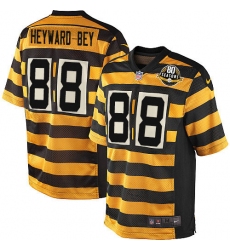 Youth Nike Pittsburgh Steelers #88 Darrius Heyward-Bey Limited Yellow/Black Alternate 80TH Anniversary Throwback NFL Jersey