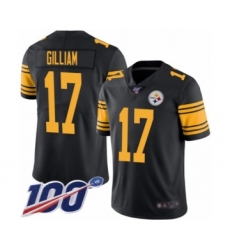 Men's Pittsburgh Steelers #17 Joe Gilliam Limited Black Rush Vapor Untouchable 100th Season Football Jersey