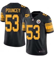 Men's Nike Pittsburgh Steelers #53 Maurkice Pouncey Limited Black Rush Vapor Untouchable NFL Jersey